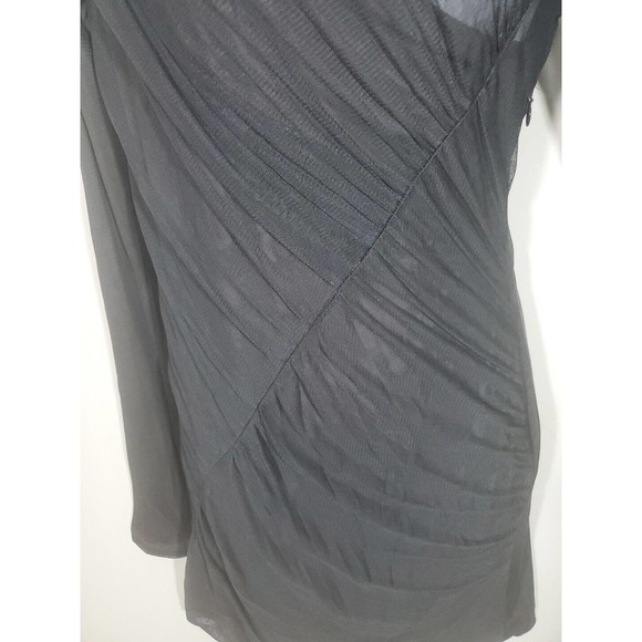 Rag & Bone 6 Sexy Risque Sheer Long Sleeve Ruched Cocktail Evening Party Dress - Picture 6 of 13